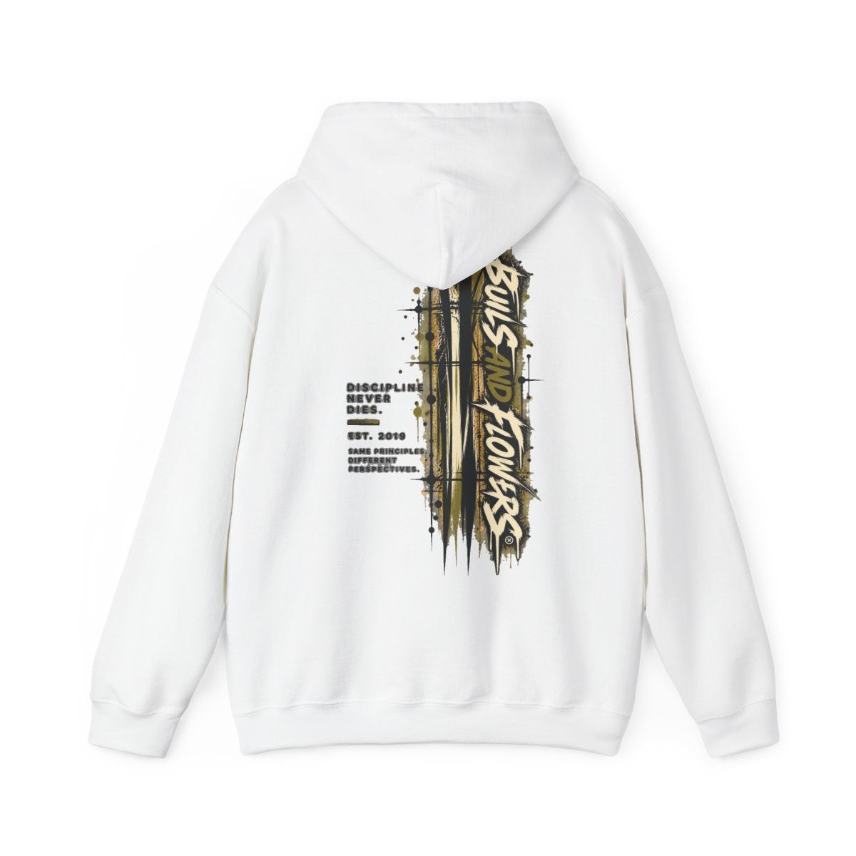 Bulls and Flowers Premium 7 Distressed Compass Skull Hooded Sweatshirt | Grunge Nautical Graphic