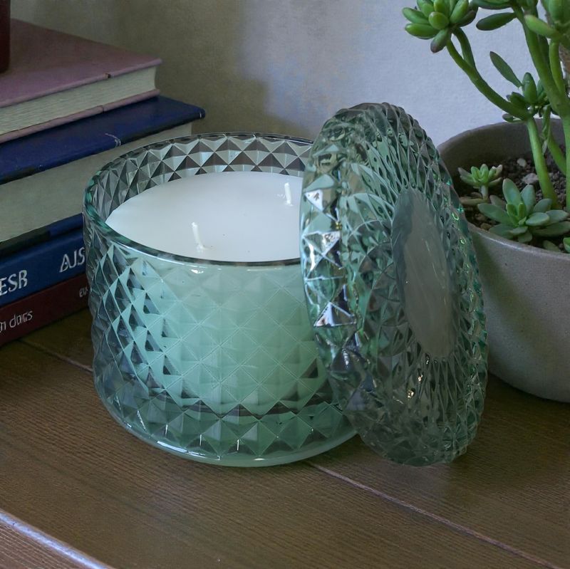 Round Embossed Candle Jar - Chengdu