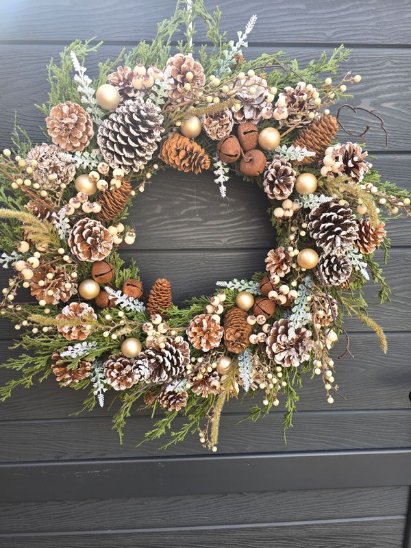 Luxury Real Touch Natural Christmas Wreath