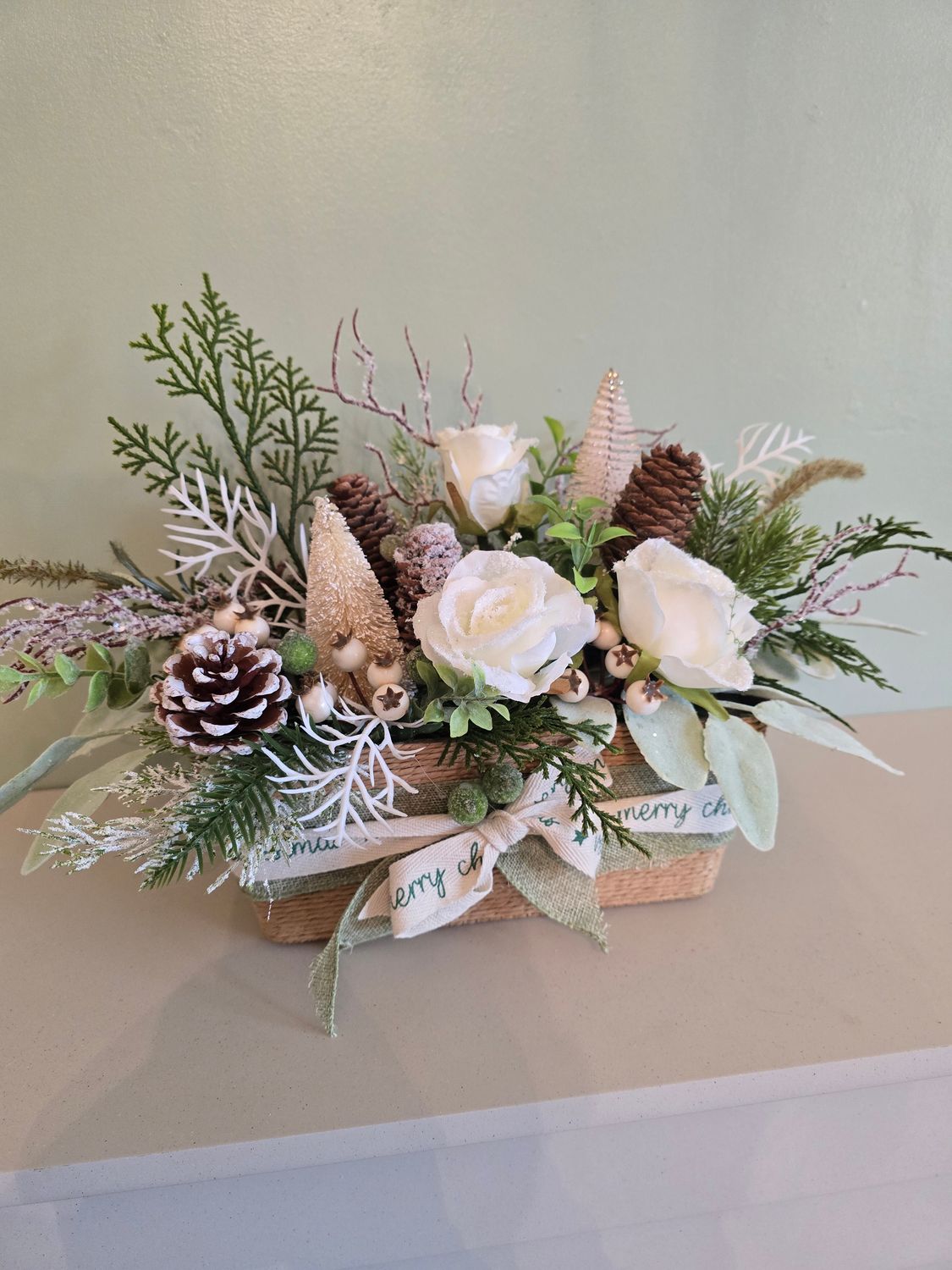 Winter White Christmas Arrangement