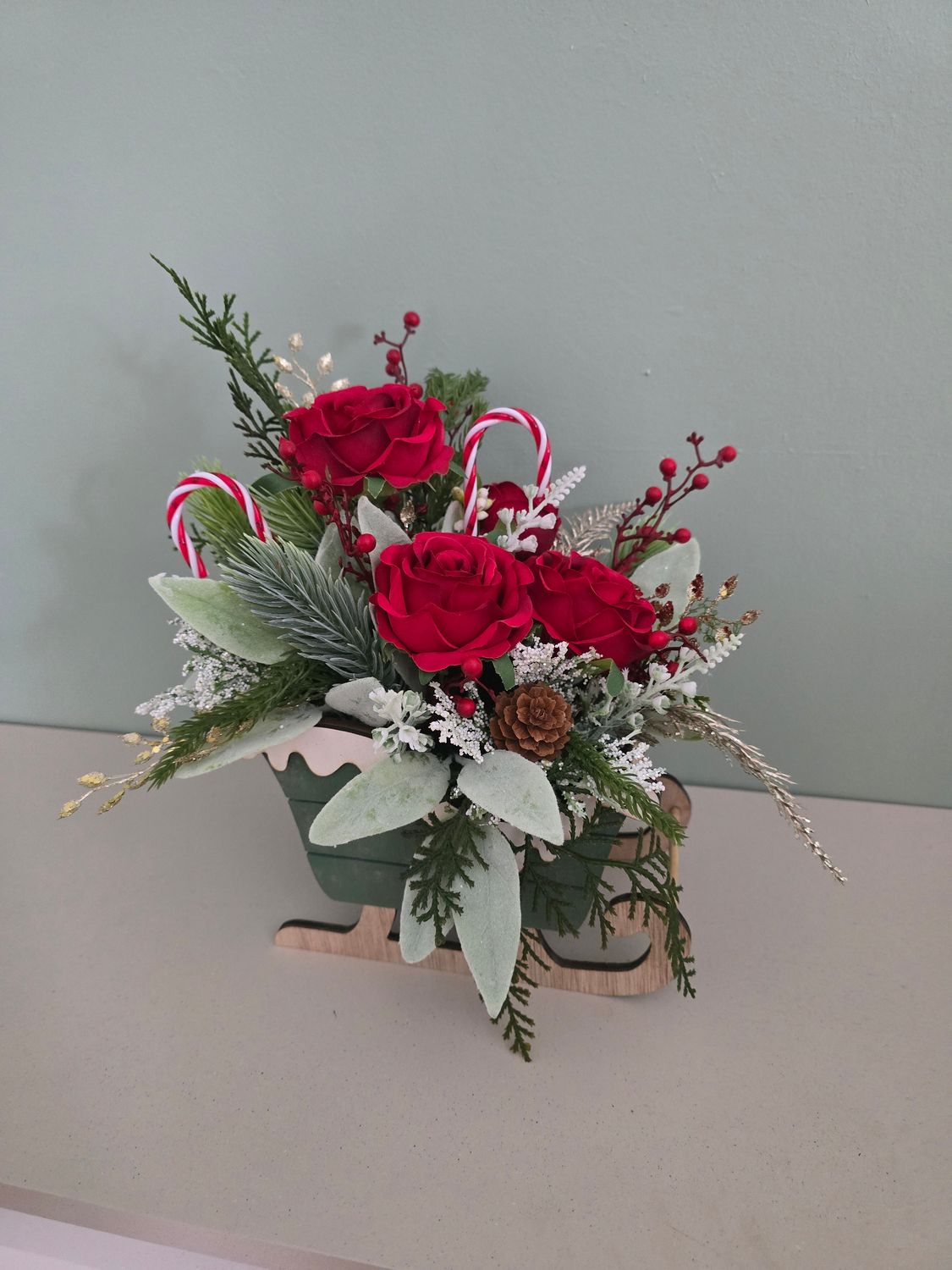 Red Candy Cane Sleigh