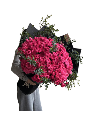 Pink Juliet Roses with Eucalyptus – Romantic Garden Elegance