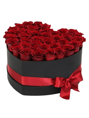 Love Shape Red Rose Flower Box – A Romantic Luxury Gift