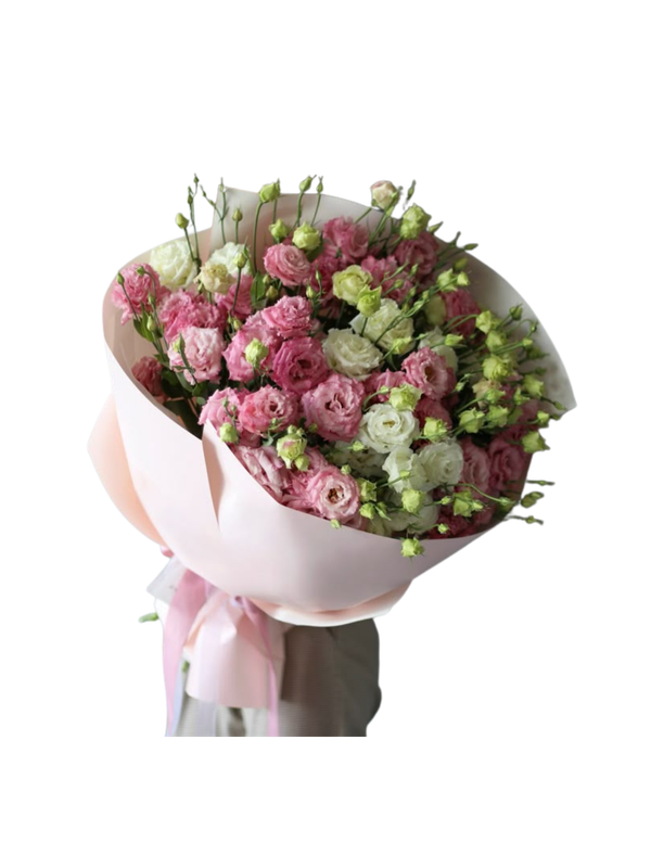 Pink and White Eustoma Bouquet