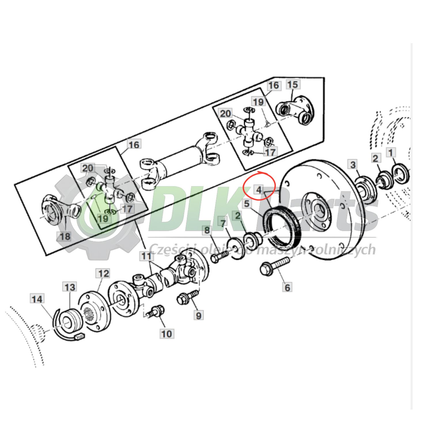 Tłumik drgań AL180458 pasujący do John Deere AL174125