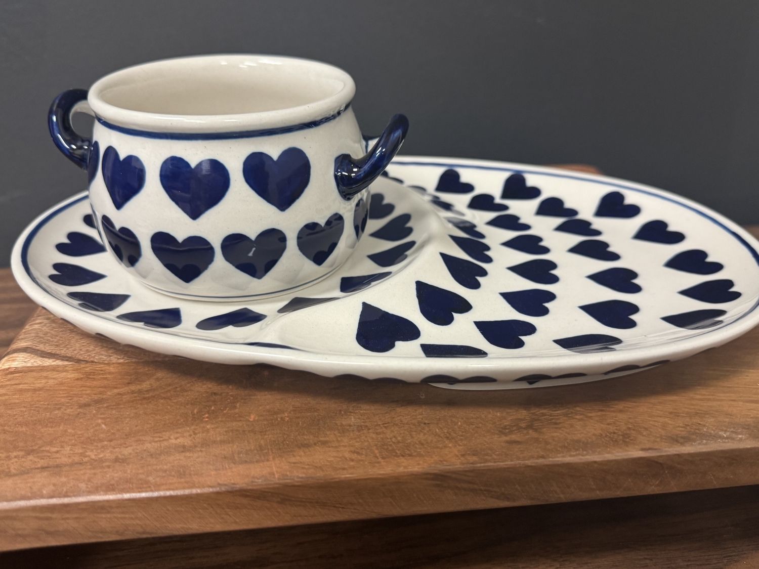 11.75in x 7.25in oval plate oval for soup and sandwhich (Whole Hearted)