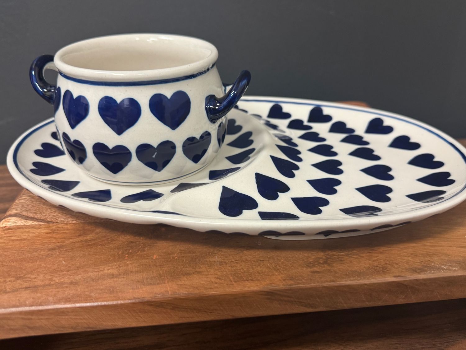 11.75in x 7.25in oval plate oval for soup and sandwhich (Whole Hearted)