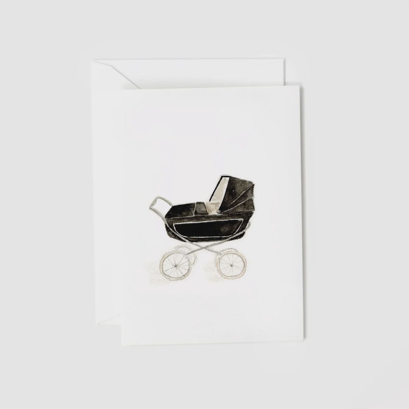 Baby Carriage mini notecard