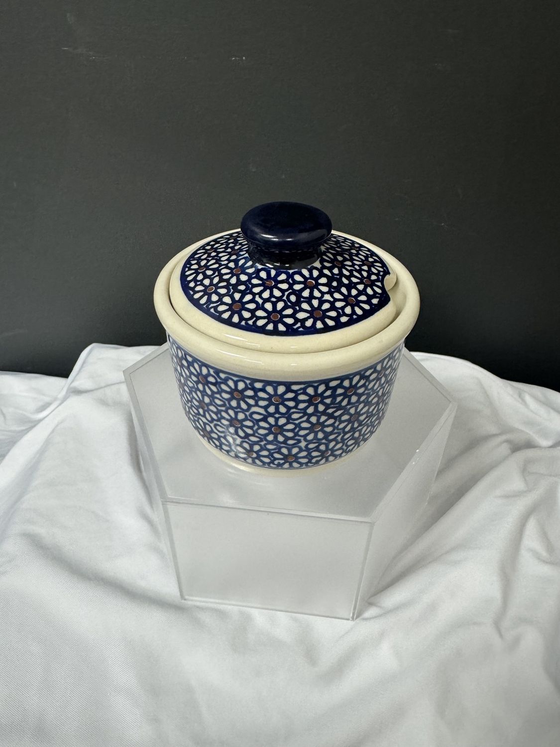 4" Round Sugar Bowl (Ditsy Daisies)