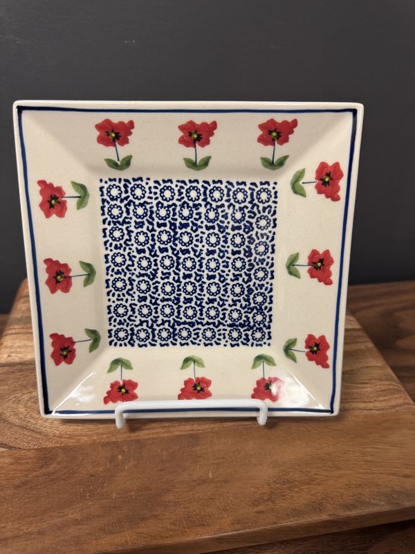 7" sq. dessert plate (p. garden)