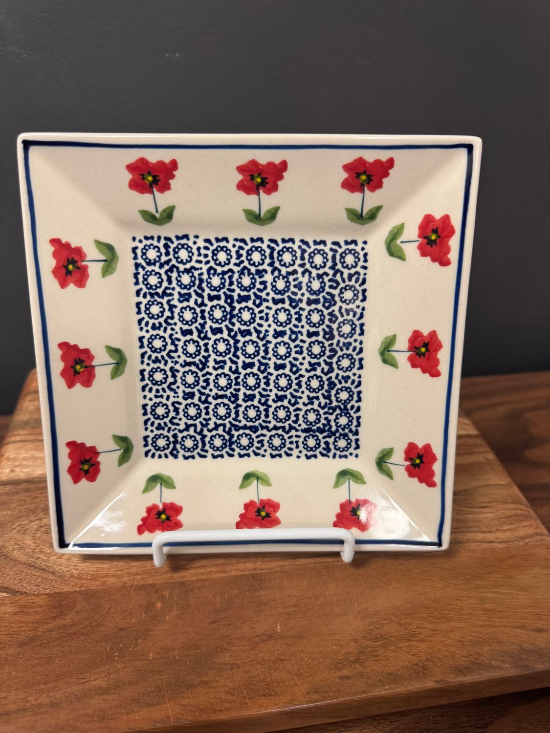 7" sq. dessert plate (p. garden)
