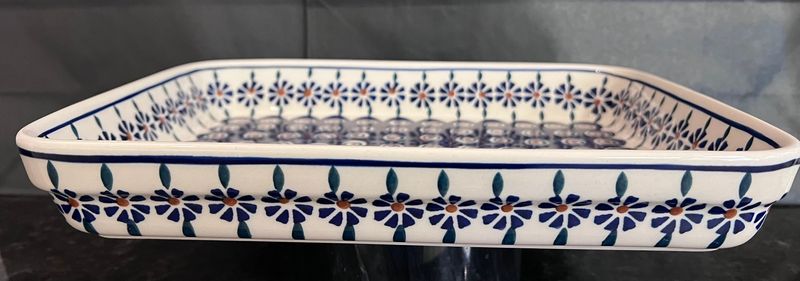 9X11 Rectangular Baker (Floral Peacock)