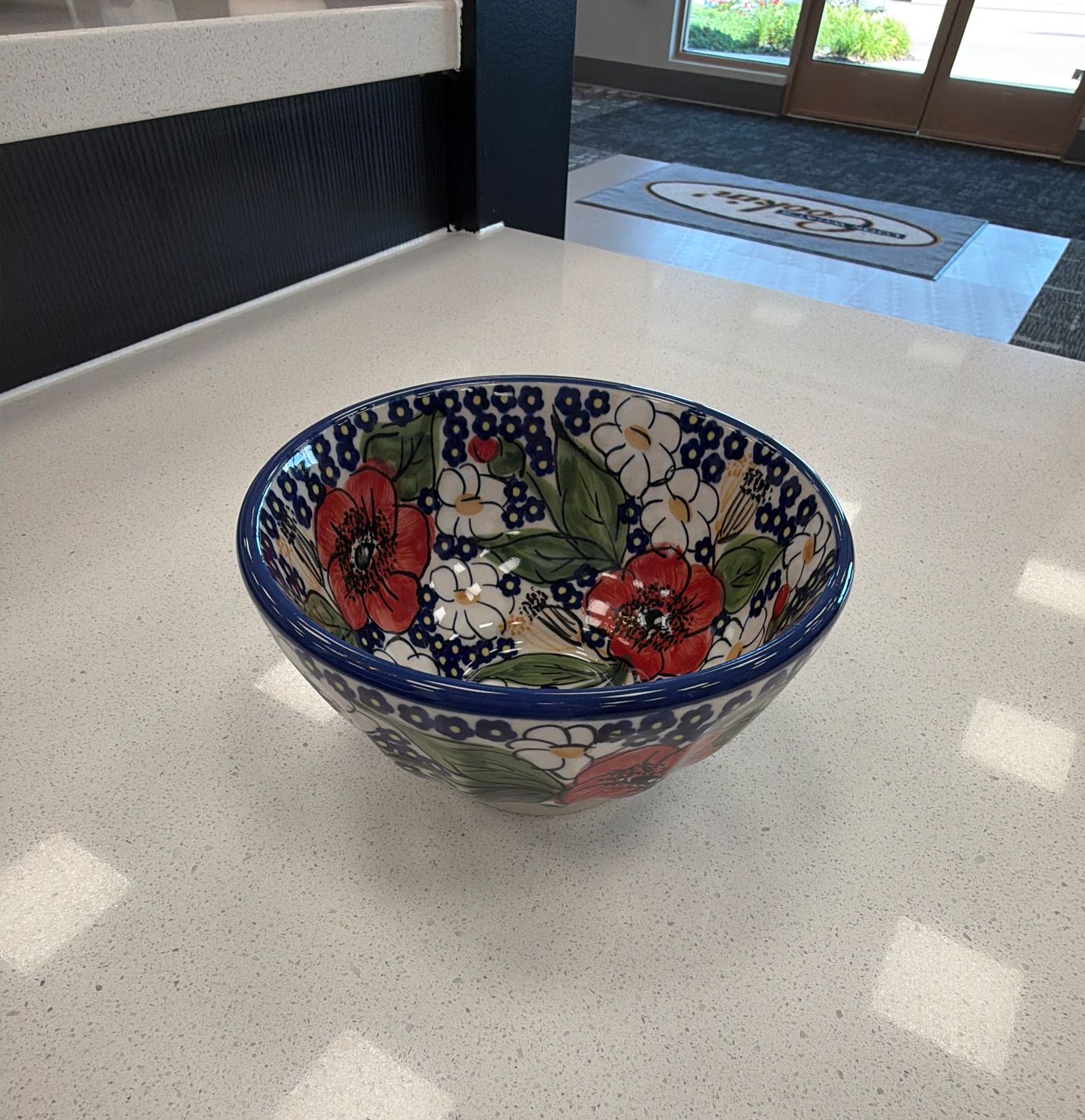 5.5" fancy round bowl (poppies &amp; posies)