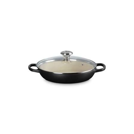 Signature Round Braiser w/glass lid - licorice