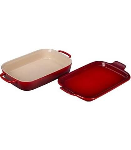 Shallow Rec Dish w/platter 3Qt (Cerise)