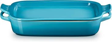 Shallow Rectangular Dish w/platter lid - Caribbean