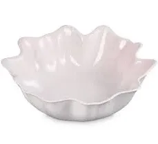 15" Ruffle/ Iris Serving Bowl Shell Pink