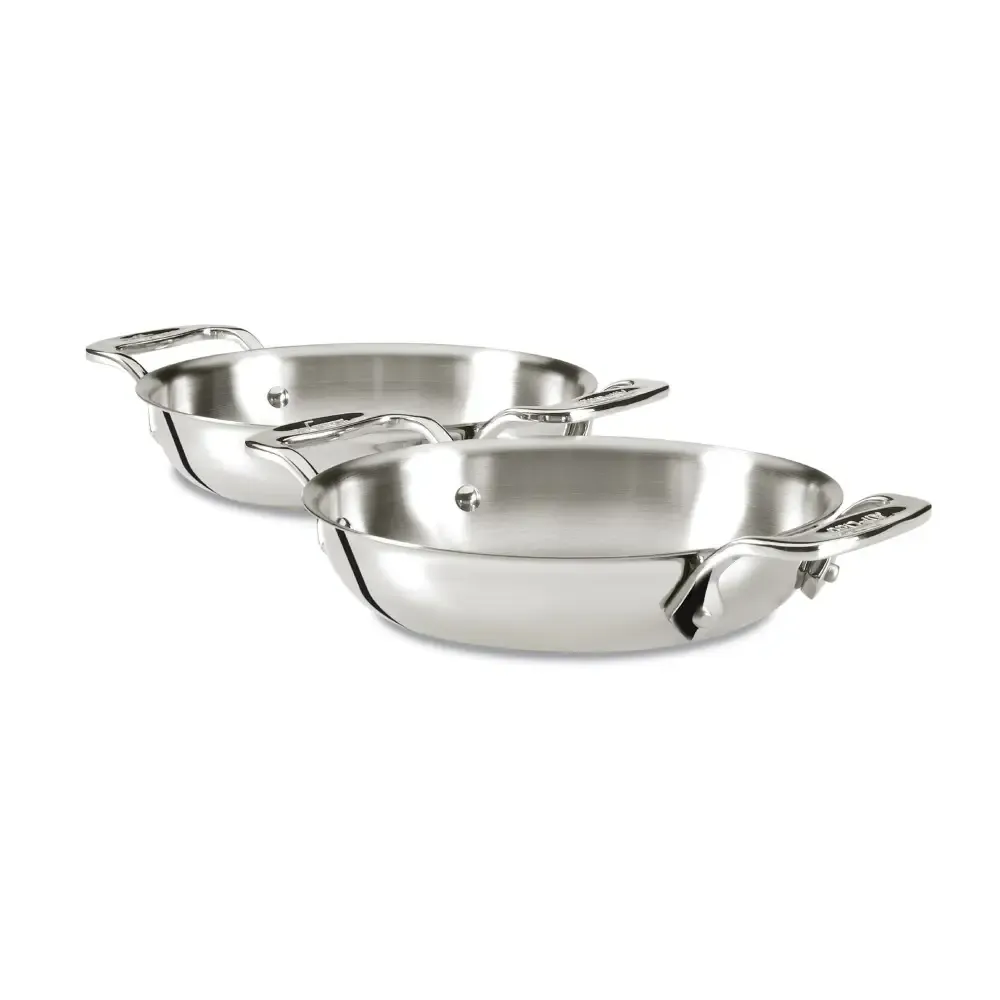 2 Piece Stainless Steel Mini Gratins Set, 6 inch