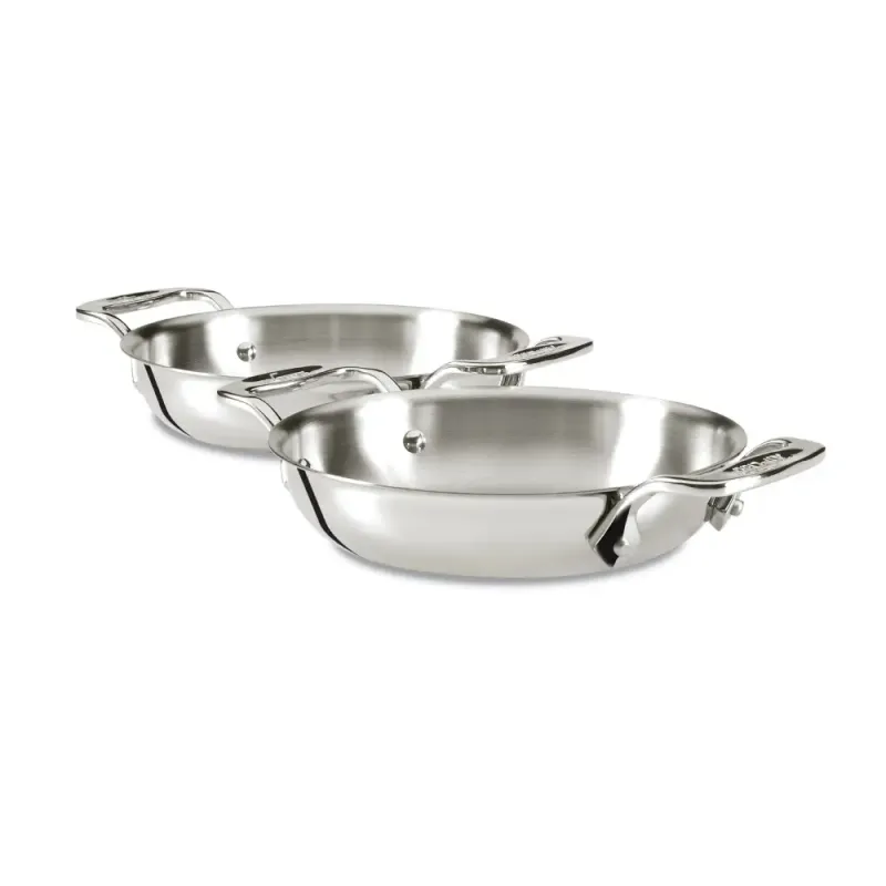 2 Piece Stainless Steel Mini Gratins Set, 6 inch