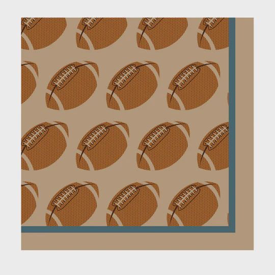Tailgate Cocktail Napkin- Footballs