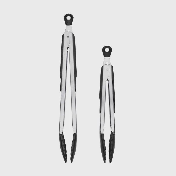 2-Piece Tongs Set with Nylon Heads