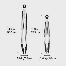2-Piece Tongs Set with Nylon Heads
