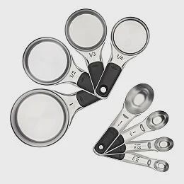 8-Piece SS Measuring Cups &amp; Spoons Set