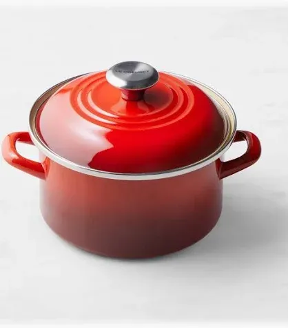 3.8 qt Traditional Stock Pot Cerise Ss