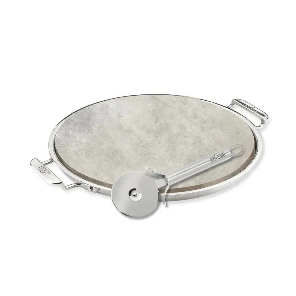 13" Pizza Stone w/ Pizza Ring &amp; Cutter
