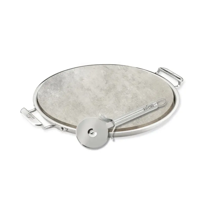 13" Pizza Stone w/ Pizza Ring &amp; Cutter