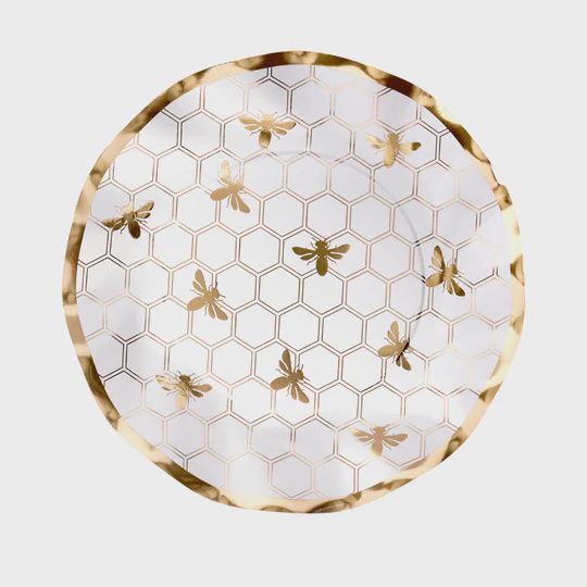 Wavy Salad Plate- Honeybee