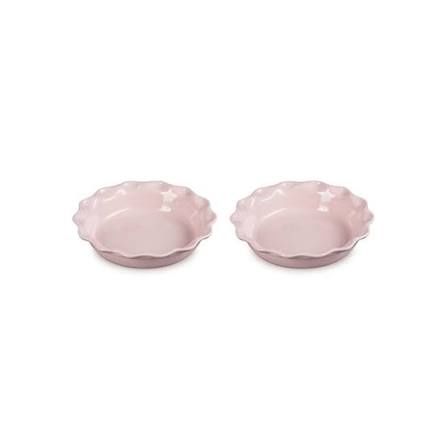 Set of 2 Heritage Fluted Pie Dish 9in Chiffon Pink