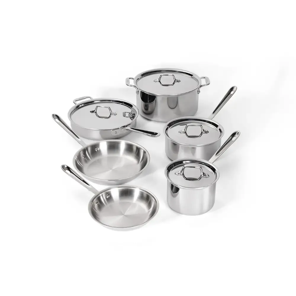 D3 stainless 10 Piece Set (With 3 qt Sauce Pan)