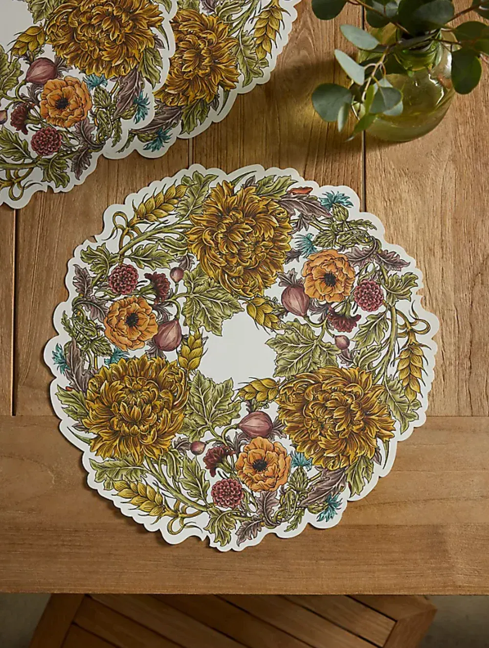 Autumn Acanthus Wreath Placemat-12pk