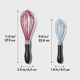 2-Piece Silicone Whisk Set