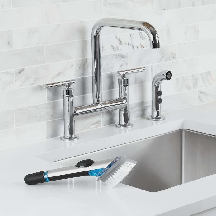 Steel Soap Dispensing Dish Brush