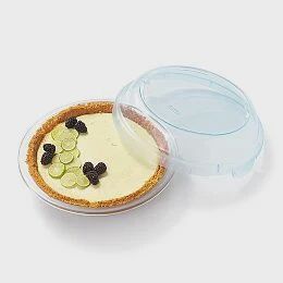 9" glass pie plate w lid