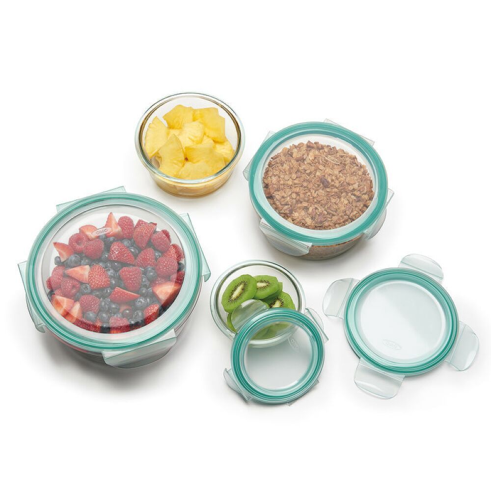 8-Piece Smart Seal Glass Round Container Set
