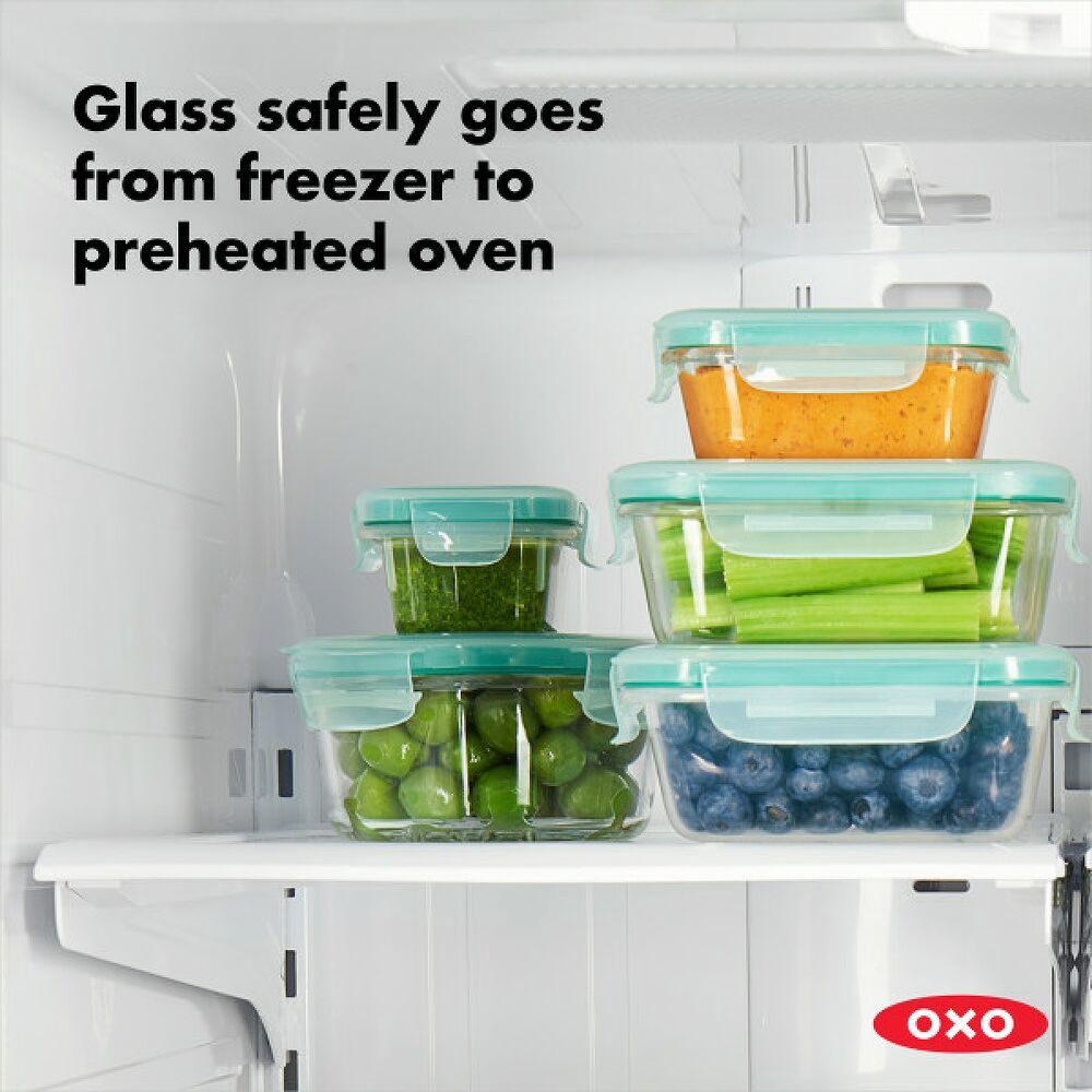 8-Piece Smart Seal Glass Round Container Set