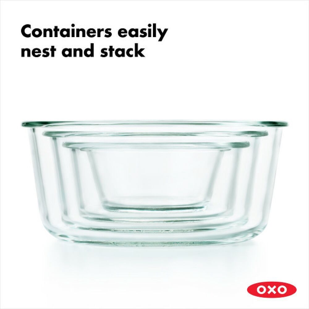 8-Piece Smart Seal Glass Round Container Set