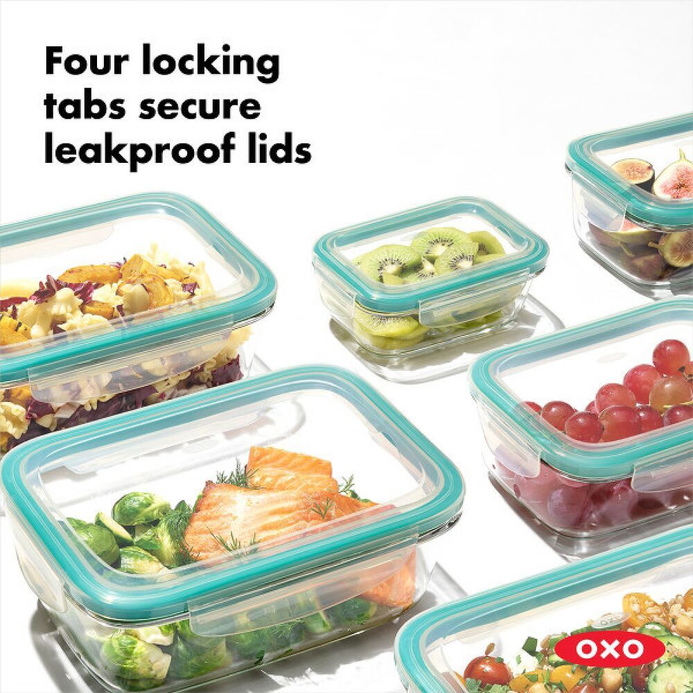 8-Piece Smart Seal Glass Round Container Set