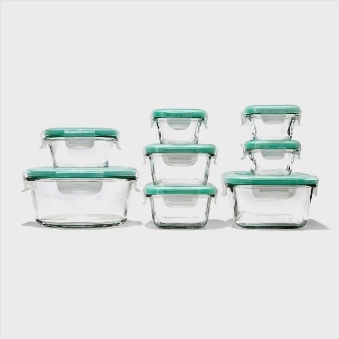 16-piece glass smart seal everyday container set