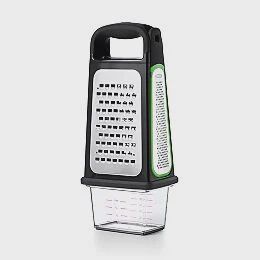 Etched Box Grater with Removable Zester