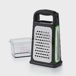 Etched Box Grater with Removable Zester