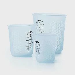 3-Piece Squeeze &amp; Pour Silicone Measuring Cup Set