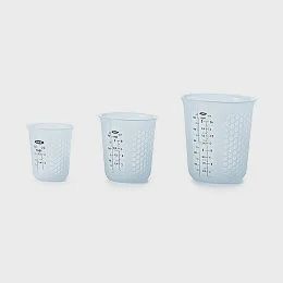 3-Piece Squeeze &amp; Pour Silicone Measuring Cup Set