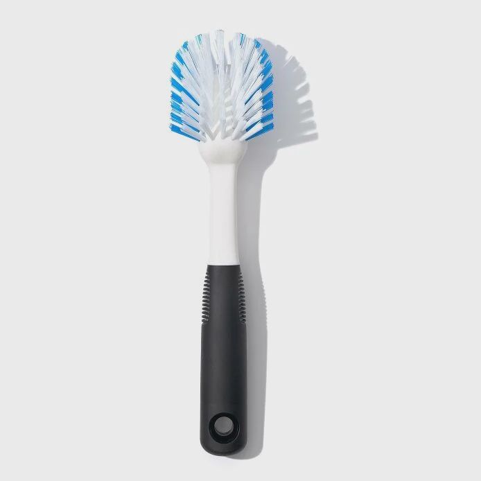 dish brush with scraper