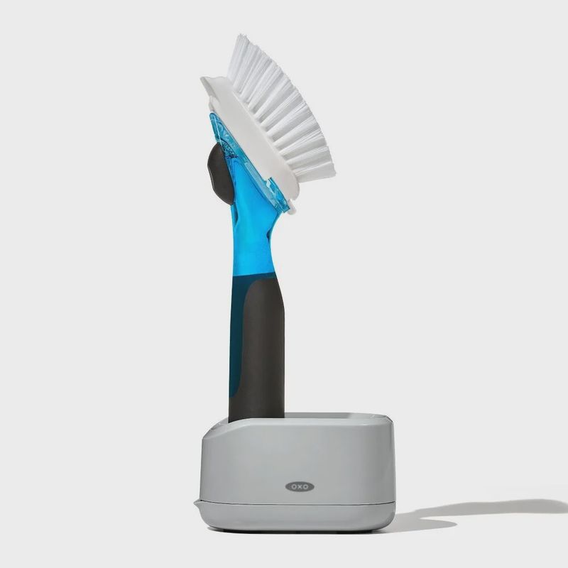 Soap Dispensing Dish Brush Storage Set