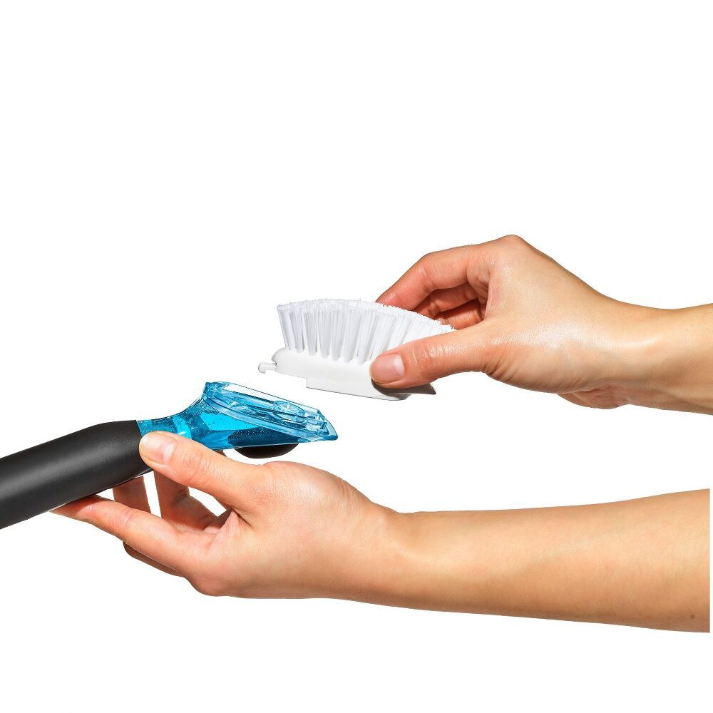 Soap Dispensing Dish Brush Storage Set