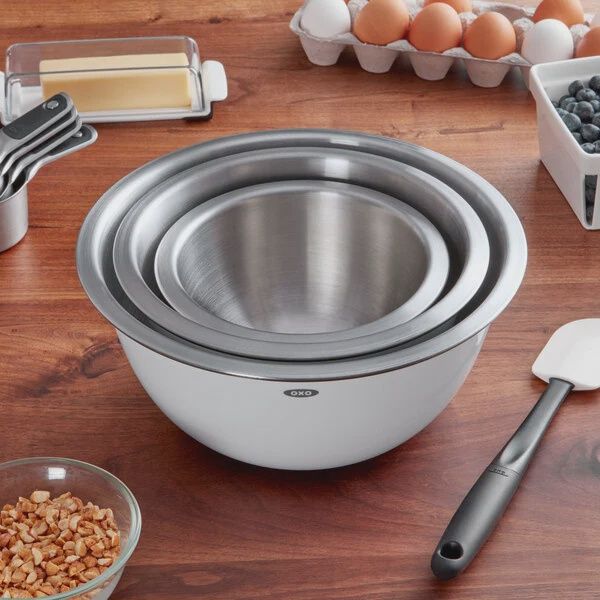 3-Piece Stainless Steel Mixing Bowl Set